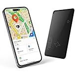 Dünne Geldbörsen-Tracker-Karte, Air Tag wiederaufladbarer Geldbörsenfinder, IP68 wasserdicht, funktioniert mit Apple Find My (nur iOS), Gegenstandsortierer für Gepäckanhänger, Telefon, Reisepässe (1)