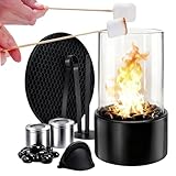 Mini Kamin Für Die Tischplatte - Alkoholbetriebener Kamin,Wärmer Für Tisch Und Raum,für Innenbereich, Schreibtisch, Wohnzimmer, Home Office, Ecke, Terrasse, Balkon und Außenbereich