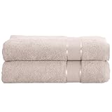 Mixibaby 2er Set Gästetuch Handtuch Duschtuch Badetuch Saunatuch Frottee Baumwolle 500gsm, Größe:Gästetuch 30x50cm, Farbe:Beige