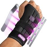 Fitomo Handgelenk Bandagen mit 3 Metallschienen und weicher Daumenöffnung, Bandage Handgelenk für Karpaltunnel Arthritis Sehnenscheidenentzündung Verstauchungen, Nachtschlaf Handgelenkbandage