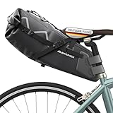 BIKEPACK Satteltaschen für Fahrrad - Bikepacking Taschen - Fahrradtasche Sattel - Gravelbike Rennrad Satteltasche 15L - Fahrradtasche ohne Gepäckträger - Gravelbike Zubehör - 100% wasserdicht