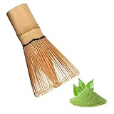 Zanfqvo Matcha Besen - Matcha Whisk mit 100 Borsten - Natürlicher Bambus Matcha Schneebesen - Japanisches Zubehör für Matcha Tee