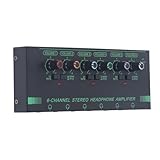 Sharainn 6 Kanal -Stereo -Kopfhörerverstärker, Signalsplitter mit Mono -Stereo -Switching, Typ -C -Kopfhörerverstärker für Studio und Live -Verwendung