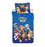 BrandMac Bettwäsche Paw Patrol für kleines Bett, Bettbezug 100 x 135 cm + Kissenbezug 40 x 60 cm