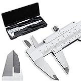 Retoo Messschieber Analog 150 mm aus Stahl mit Feststellschraube, Spritzwassergeschützt und staubdicht, Vernier Messgerät für den Hausgebrauch, Präzisions-Messgerät ideal für Zuhause