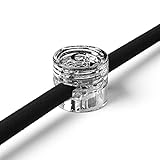 3x Stück - Zweiteilige Affenschaukel für Textilkabel, Aufputz-Kabelhalter für Lampe, Transparent