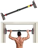 Bzavor Klimmzugstange Türrahmen Wand,Pull Up Bar Door Tragkraft bis 200 Kg,72-95 cm Reckstange Indoor Klimmzugstangen Ohne Schrauben Ausziehbar,Pullup & Dip Türreck für Klimmzüge Fitness Workout Sport