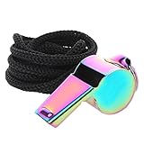 Sportpfeifen | Pfeifen mit Umhängeband | langlebige Edelstahlpfeife | Schiedsrichterpfeife | Sportschiedsrichterpfeife | laute Trainerpfeife für Basketball, Volleyball und Outdoor-Training