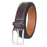 VRLEGEND Ledergürtel Herren Gürtel Herren Leder 35mm für Business und Formelle Anlässe, Anzuggürtel Herrengürtel mit Geschenkbox (110cm,Braun)