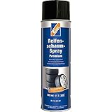 TECHNOLIT Reifenschaum-Spray Premium 500 ml, Reifenglanz, Reifenspray, Aktivschaum, Reifenpflege, Gummipflege