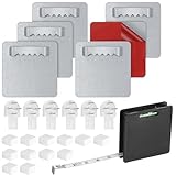 6 Stk Bildaufhänger selbstklebend ohne Bohren, Stark Bilderhaken Spiegelhalterung, Bilder Aufhänger Aufhängen Spiegelaufhänger zum Kleben für schwere Bilder Wand Acrylglas Alu Aufhängung