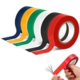 OFFCUP Isolierband, 6 Stück PVC Elektriker Klebeband 19mm x 20m, Wasserdicht Elektrisches Band 6 Farben, VDE Isoband Selbstklebend zum Schutz, Bündeln und Reparieren von Kabeln