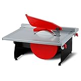 EBERTH Fliesenschneidmaschine Nass, Elektrisch 600 Watt, Elektrischer Fliesenschneider mit 180mm Diamanttrennscheibe, Nassschneider mit Wasserwanne, Parallel und Gehrungs-Anschlag, Neigung bis 45°