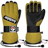 Andake Winter-Skihandschuhe für Männer, Frauen und Jugendliche, wasserdichte und isolierte Schneehandschuhe für kaltes Wetter, professionelle Skihandschuhe für Skifahren, Snowboarden und Wintersport