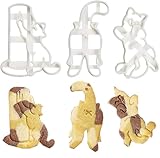 Votvlog Ausstechformen Katze Hintern,Plätzchen Ausstecher,Tiere Kekse Deko,Katze Keksausstecher Kunststoff,3D DIY Fondant Plätzchenausstecher Keksschneider für Kinder Geburtstag Katze Party Dekoration