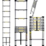 𝐂𝐑𝐀𝐅𝐓𝐅𝐔𝐋𝐋 Aluminium Teleskopleiter CF-101A | 𝟑 𝐉𝐀𝐇𝐑𝐄 𝐆𝐀𝐑𝐀𝐍𝐓𝐈𝐄 - Trittleiter - Leiter ausziehbar - Stehleiter - Ausziehleiter - Alu Anlegeleiter (2 Meter)