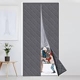 Diealles Shine Wärmeschutzvorhang 90 x 200 cm, Magnet Tür Vorhang, Verdickter Oxford-Stoff Kälteschutz Tür, Thermovorhang Haustür Winter Gegen Kälte