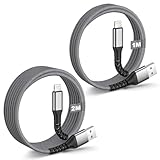 BLITEZZ iPhone Ladekabel, Lightning Kabel 2M+1M 2Pack MFi Zertifiziert iPhone Schnellladekabel Lightning Kabel USB Nylon Lightning Ladekabel für iphone 14 13 12 11 Pro Max XS X 8 7 6 5 SE,iPad,AirPods