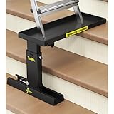 Tanfix Faltbare Leiterverlängerung Pro, hochfestes Stahlmaterial, Leiterverlängerung Pro für Treppen mit rutschfester Matte, 23,5–39,4 cm verstellbare Höhe, anwendbarer Leiterfüße, Abstand 50,8 cm