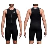 Riismen Neoprenanzug Herren Ärmellos 2mm Premium Neopren Stretch Taucheranzug Surfen Schnorcheln Schwimmanzug Wassersport Schwarz XL