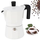 UNISOPH Mokkakanne 100 ml - 2 Tassen Espressokocher, italienische Herdplatte, Kaffeemaschine, Perkolator mit Verbrühungsgriff, Gummidichtung, reichhaltiger Kaffee, Mokkakanne für Latte, Mokka