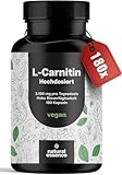 L-Carnitin Kapseln Hochdosiert 3196mg - 180 Kapseln - Komplex aus L-Carnitin-Tartrat, Acetyl-L-Carnitin - vegan aus Deutschland Laborgeprüft