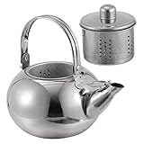VINTORKY Wasserkocher Groß Teekessel Reisen Klein Camping Mini Hotelzubehör Tragbarer Wassertopf Wasserkessel Wohnheimzubehör Multifunktionaler Wassertopf Silver Rostfreier Stahl