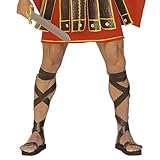 W WIDMANN MILANO Party Fashion 1826R - Römische Sandalen aus Kunstleder, braun, Kostümschuhe, Mottoparty, Karneval