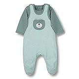 Sterntaler Unisex Baby Strampler-set Jersey Ben Strampelhose, Dunkelgrün (275), 62