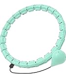 Cotton yangda Smart Hula Ring Hoops, gewichteter Hula-Reifen für Erwachsene – 24 Knoten, abnehmbar und größenverstellbar, dünne Taillenübung, grün