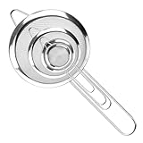 Sieb küche Set Küchensieb Edelstahl 4 PCS 5/8/12/18cm Feines Sieb Klein Feinmaschig Passiersieb Siebe Fein Strainer Haushaltssieb mit Verstärktem Griff für Kochen,Quinoa,Mehl,Reis,Puderzucker,Tee