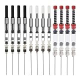 POPETPOP 12 Stück Federkonverter für Füllfederhalter Tintenauffangbehälter aus Kunststoff und Edelstahl Leicht und Tragbar für Büro und Schule