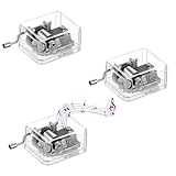 DIYCUT 3 Stück Acryl-Spieluhr mit Handkurbel, Transparentes Spieluhr, Acryl Spieluhren Erwachsene, Bieten DREI Arten von Liedern, für Dekoration, Geschenkidee & Erinnerungsstück