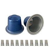 100 Stück Kaffeekapseln, leer, Aluminiumfolie, Kaffee mit Deckel, Kaffeebereiter, Werkzeug