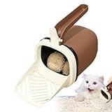 Katzenstreu-Scooper mit Ständer, Katzenklo mit Ständer, Höhe der Katzenklo mit großer Kapazität, tragbare Katzenstreu-Scooperschaufel mit Ständer und Abfallbehälter für Kot