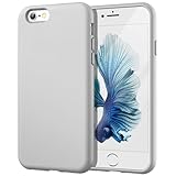 JETech Silikon Hülle für iPhone 6s Plus/6 Plus 5,5 Zoll Ganzkörper Handyhülle mit Seidig Weichem Touch, Stoßfeste Abdeckung mit Mikrofaserfutter (Helles Grau)