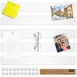Wukong Magnettafel Memotafel 30x4mm, 5 Stück Selbstklebend Magnetleisten mit 20 Stück 5x3mm Neodym Magnete Stark für Büro, Pinnwand, Fotowand, Dokumente (Weiß)