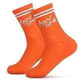 BETESSIN Aperol Socken Orange - Aperol Spritz Statement Socken mit Motiv - Tennissocken Damen & Herren 36-41 - Sportsocken aus Baumwolle - Aperol Geschenk für Aperol-Liebhaber
