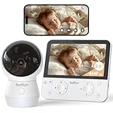 BOIFUN 4MP Babyphone mit 2 Kameras App, Split-Screen-Ansicht, KI/Weinen/Bewegungs/Geräuscherkennung, Intelligente Nachtsicht, Automatische Verfolgung, PTZ 345°/65°, 5.5' Video Babyfon WLAN