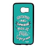 FunKaz ProseCafé© Schutzhülle für Samsung Galaxy S6 Edge – Motiv: Ich bin nicht launisch aber ... – Schwarze TPU-Schutzhülle