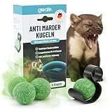 greate 4X Marderschreck Duft Kugeln inkl. Halterung - Sofortige & langfristige Marderabwehr Auto - Made in Germany - Marderschreck Auto, Marderschutz für Auto, Anti Marder Auto, Maderschutz