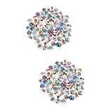 DIYEAH 200 Stk Knöpfe annähen kreativität kreativekraft scrabbook scheckheft eincremehilfe stitsch Holzknöpfe Weihnachtsknöpfe aus Holz 2 Löcher Knöpfe Knopf schmücken Holzschnalle Bambus