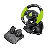 Esperanza HIGH OCTANE XBOX-Edition Gaming Lenkrad mit Gas- und Bremspedal für XBOX 360, Playstation 3 und PC, Cellphone mit Vibration und 13 Action-Tasten