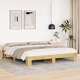 vidaXL Massivholzbett ohne Matratze 180x200 cm Eichenholz, Bett, Schlafzimmermöbel, Doppelbett, Bettrahmen, Möbel Schlafzimmer, Bettgestell Massivholz