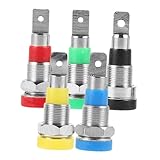 Operitacx 5 Stück Bananenstecker für Lautsprecherkabel Bananenstecker Buchsen Isolierte Audioanschlüsse für und Heimkino Farben Erhältlich