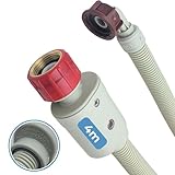 LICHTBLAU Aquastopschlauch Größe 4,0m 2796 MIT METALLGEWINDE Waschmaschine Geschirrspüler I 3/4 Zoll Winkel/Gerade inkl. Sicherheitsventil und Schmutzsieb I Zulaufschlauch universell verwendbar