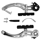 SOPOTUTU Fahrrad aus Stahl Mountainbike Bremsbeläge Lange Gebogene Bremsarme für Verbesserte Bremsleistung Kompatibel mit Rennrädern und Mountainbikes bei Nässe und Glätte