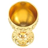 iplusmile Kleiner Vintage Schnapsbecher aus Metall mit Gravurmuster Kompakter Likörbecher für Wein Whisky Cocktails 30 Ml Europäischer Retro Stil für Hausbar Camping