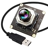 ELP USB Kameramodul 4K Autofokuskamera 1080P@120fps Hochgeschwindigkeitskamera 12MP Weitwinkel Keine Verzerrung Lightburn PC Kamera für die industrielle Inspektion 3D Druckermikroskop