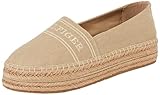 TOMMY HILFIGER Damen Denim Platform FW0FW08543 Espadrilles, BEIGE (Horseradish), 39 EU